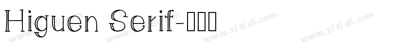 Higuen Serif字体转换